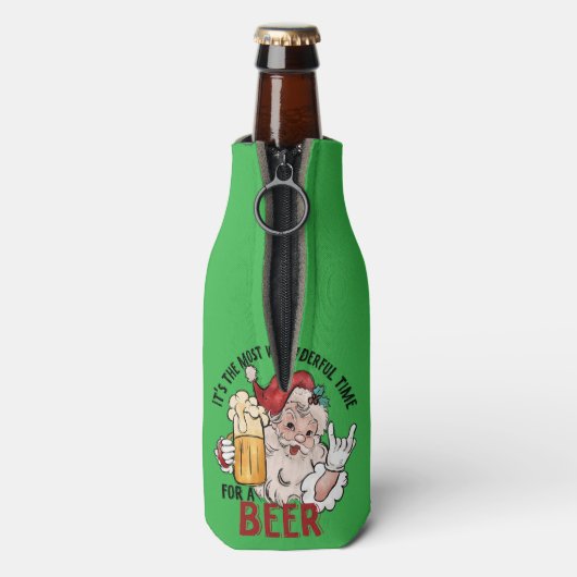 Grappige Santa Koelbox voor kerst Flesjeskoeler (Fles Achterkant)
