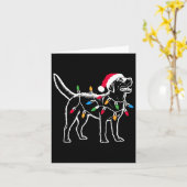 Grappige Santa Labrador Retriever Kerstverlichting Kaart (Gele Bloem)