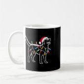 Grappige Santa Labrador Retriever Kerstverlichting Koffiemok (Links)