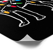 Grappige Santa Labrador Retriever Kerstverlichting Poster (Hoek)