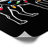 Grappige Santa Labrador Retriever Kerstverlichting Poster (Hoek)