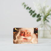 Grappige Santa Mischievous Grin Visitekaartje (Staand voorkant)