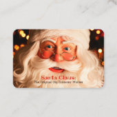 Grappige Santa Mischievous Grin Visitekaartje (Voorkant)