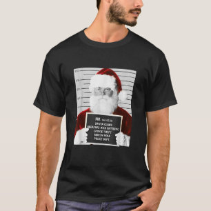 Grappige Santa Mugshot in de kerst gevangenis T-shirt