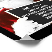 Grappige Santa Mugshot Santa Claus Gevangen Kerstm Poster (Hoek)