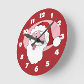 Grappige Santa muur klok (Hoek)