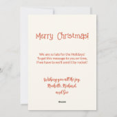 Grappige Santa Retro kerstavond Flat Holiday Kaart (Achterkant)