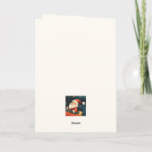 Grappige Santa Retro Kerstavond Vakantie Kaart (Achterkant)