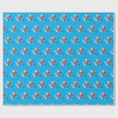 Grappige Santa Shark Gift Wrap | haaienpapier Cadeaupapier (Vlak)