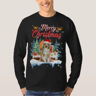 Grappige Santa Sheltie Hond Vrolijk Kerstfeest T-shirt