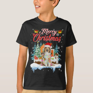 Grappige Santa Sheltie Hond Vrolijk Kerstfeest T-shirt
