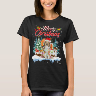 Grappige Santa Sheltie Hond Vrolijk Kerstfeest T-shirt