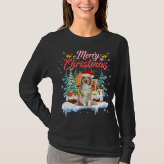 Grappige Santa Sheltie Hond Vrolijk Kerstfeest T-shirt