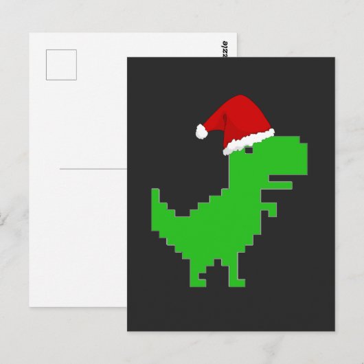 grappige santa trex briefkaart (Voorkant / Achterkant)