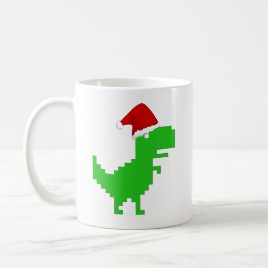 grappige santa trex koffiemok (Links)
