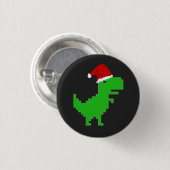 grappige santa trex ronde button 3,2 cm (Voorkant /achterkant)