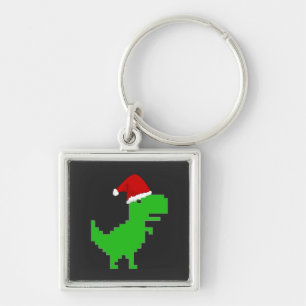 grappige santa trex sleutelhanger