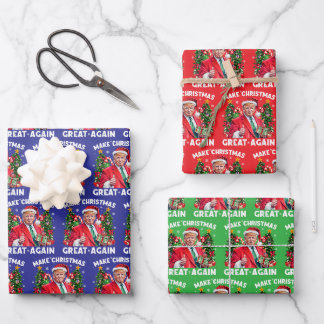 Grappige Santa Trump Gift Wrap Inpakpapier Vel