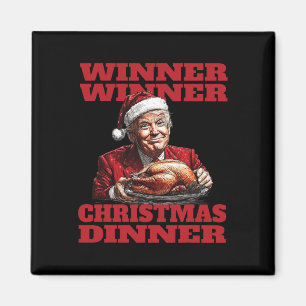 Grappige Santa Trump Winner Kerstdiner X Magneet