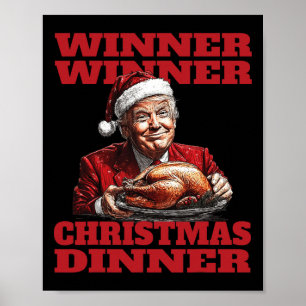 Grappige Santa Trump Winner Kerstdiner X Poster