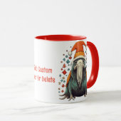 Grappige Santa Walrus met Kerstverlichting Mok (Voorkant rechts)