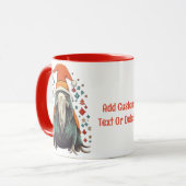 Grappige Santa Walrus met Kerstverlichting Mok (Voorkant links)