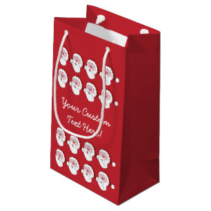 Grappige Santas aangepaste geschenkzakken Klein Cadeauzakje