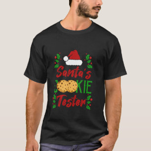 Grappige Santa's Cookie Tester Kerstkoekjes Tast T-shirt