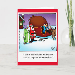 Grappige "Santa's Driver" Kerst Humor Kaart