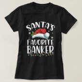 Grappige santas favoriete bankier kerst sinterklaa t-shirt (Design voorkant)