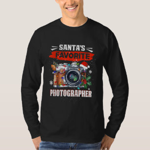 Grappige Santa's favoriete fotografen Kerstmis Fot T-shirt