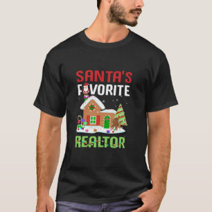 Grappige Santa's favoriete makelaar Christus T-shirt
