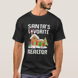 Grappige Santa's favoriete makelaar Christus T-shirt