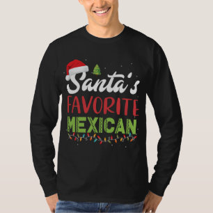 Grappige Santa's Favoriete Mexicaanse Kerstmis San T-shirt