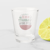 Grappige Santa's lijst drink drink feest Shot Glas (Achterkant)