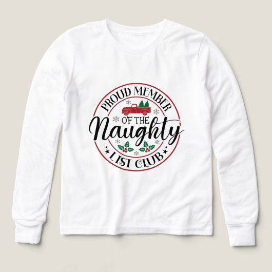 Grappige Santa's list club kinder unisex (Voorkant)