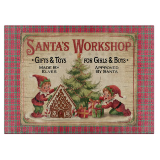 Grappige  Santa's Workshop Snijplank