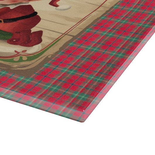 Grappige  Santa's Workshop Snijplank (Hoek)