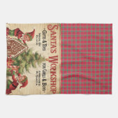 Grappige  Santa's Workshop Theedoek (Horizontaal)