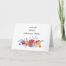 Grappige sappige afscheid collega / baas schattige kaart