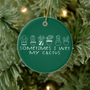 Grappige sappige cactus, soms nat ik mijn cactus keramisch ornament