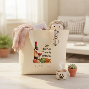 Grappige sarcasme geestige humor boodschappentas grote tote bag