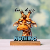 Grappige sarcasme giraf woord kunst acryl bord (Neutraal)