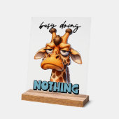 Grappige sarcasme giraf woord kunst acryl bord (Hoek)