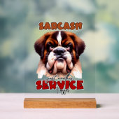 Grappige sarcasme hond woord kunst acryl bord (Neutraal)