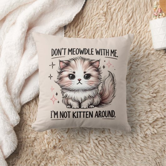 Grappige sarcasme kat woordkunst kussen (Deken)