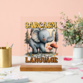 Grappige sarcasme olifant word art acryl bord (Huwelijk)