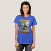 Grappige sarcasme olifant word art t-shirt (Voorkant volledig)