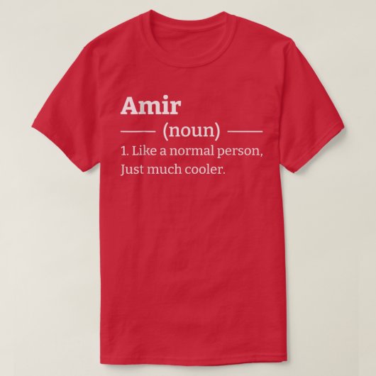 Grappige Sarcastische Amir  T-shirt (Design voorkant)