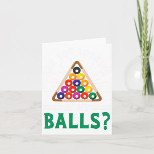 Grappige sarcastische biljartslogan die naar me ki kaart